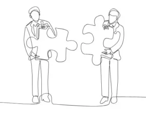 Mediation Coaching menschliche Verbindung Puzzle